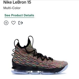 Multi Color Nike LeBron 15 Basketball Shoes